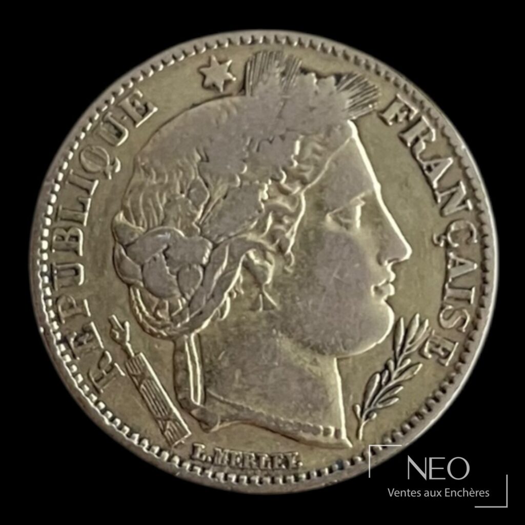Avers d'une pièce de 10 Francs or Cérès 1851 A Paris
