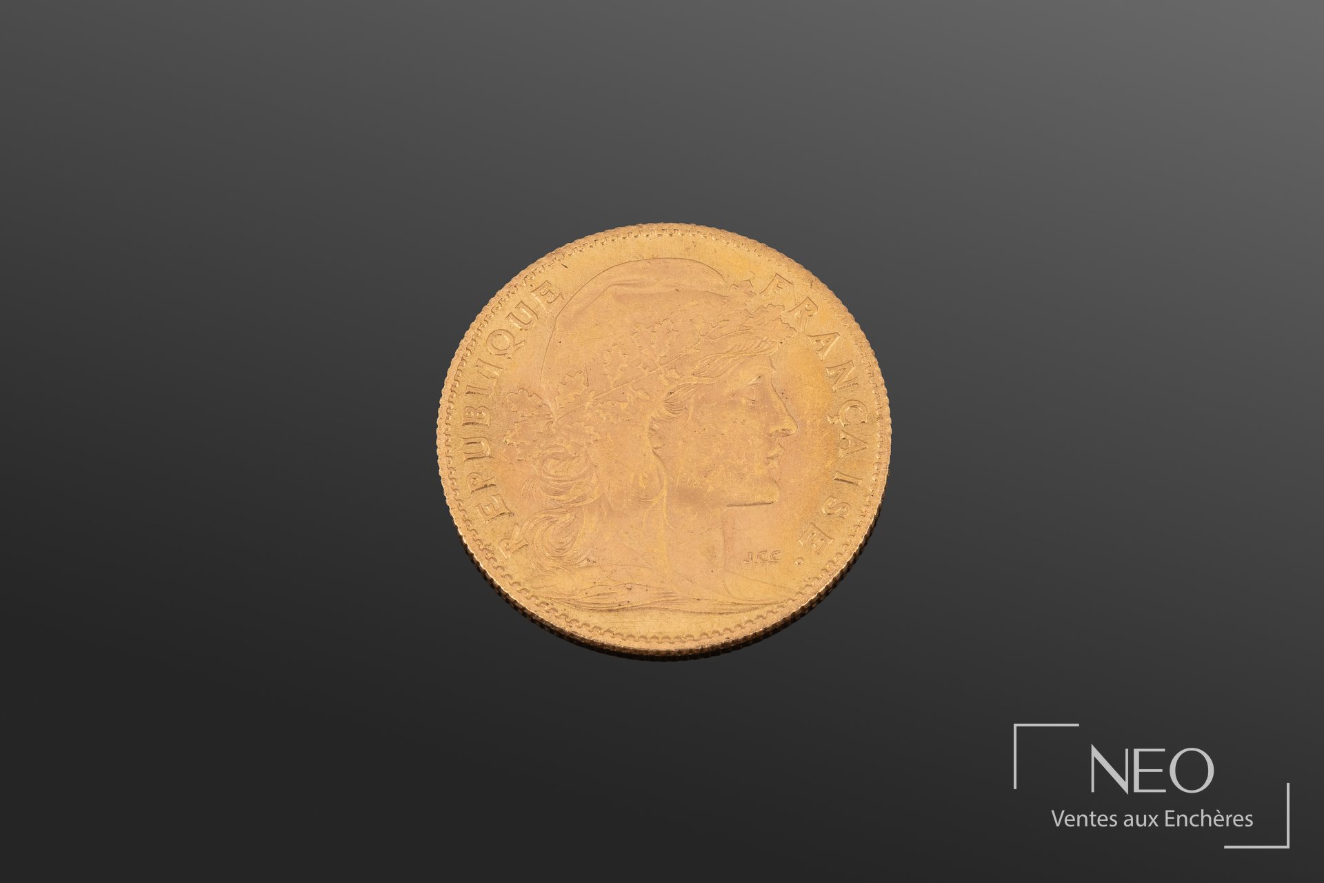 10 francs or Marianne au coq 1914