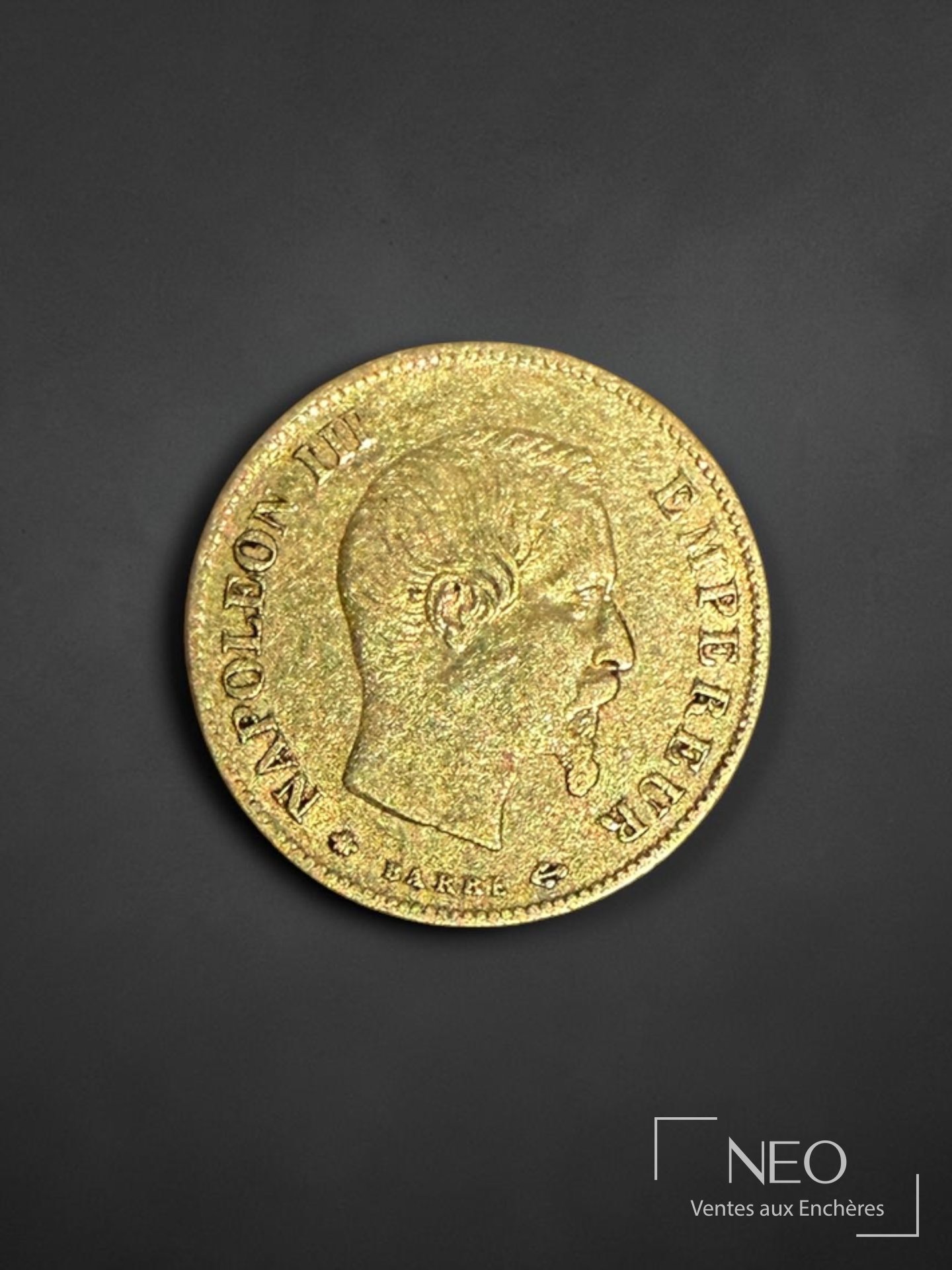 10 francs or Napoléon III tête nue, 1859, BB Strasbourg