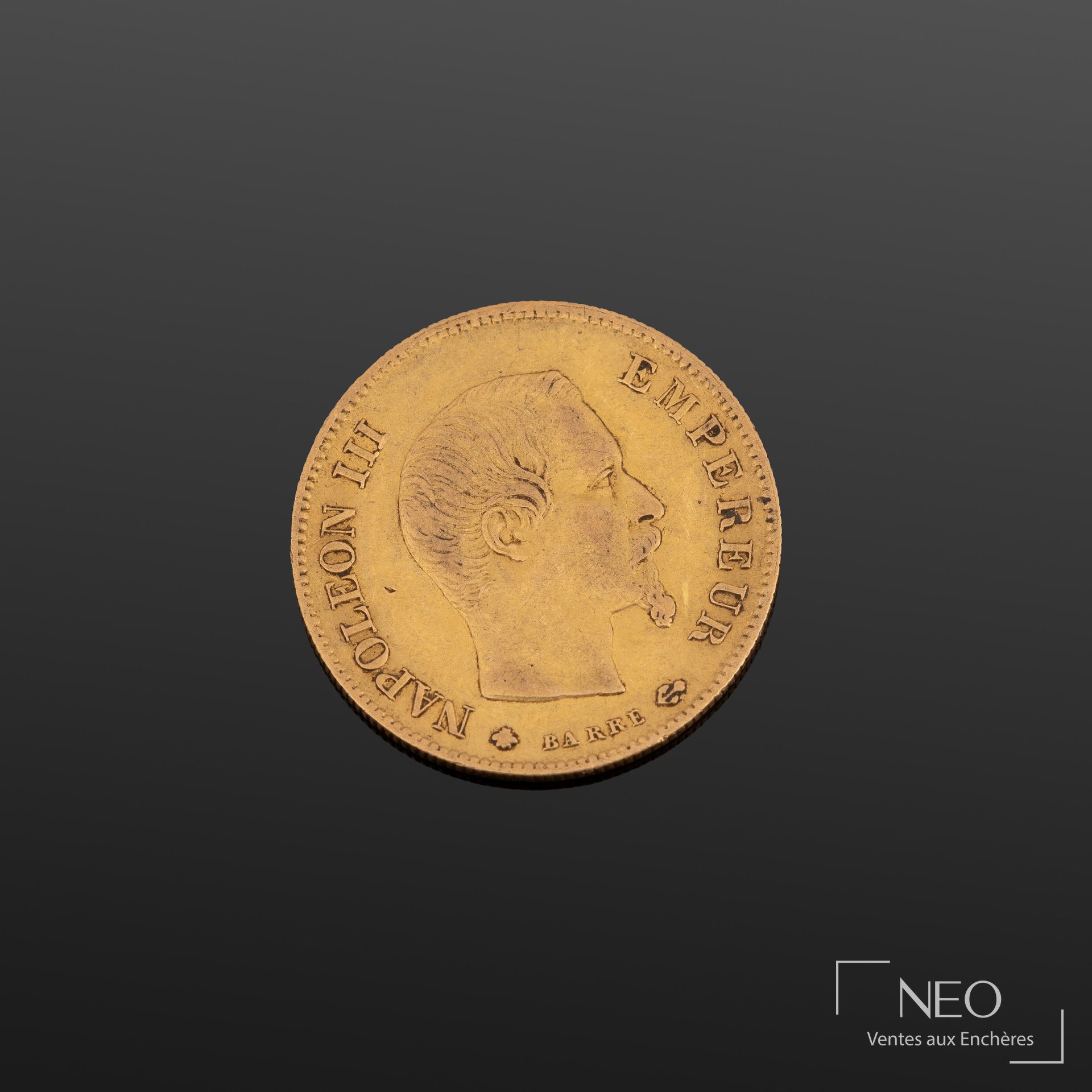 10 francs or Napoléon III tête laurée, 1860, BB, Strasbourg