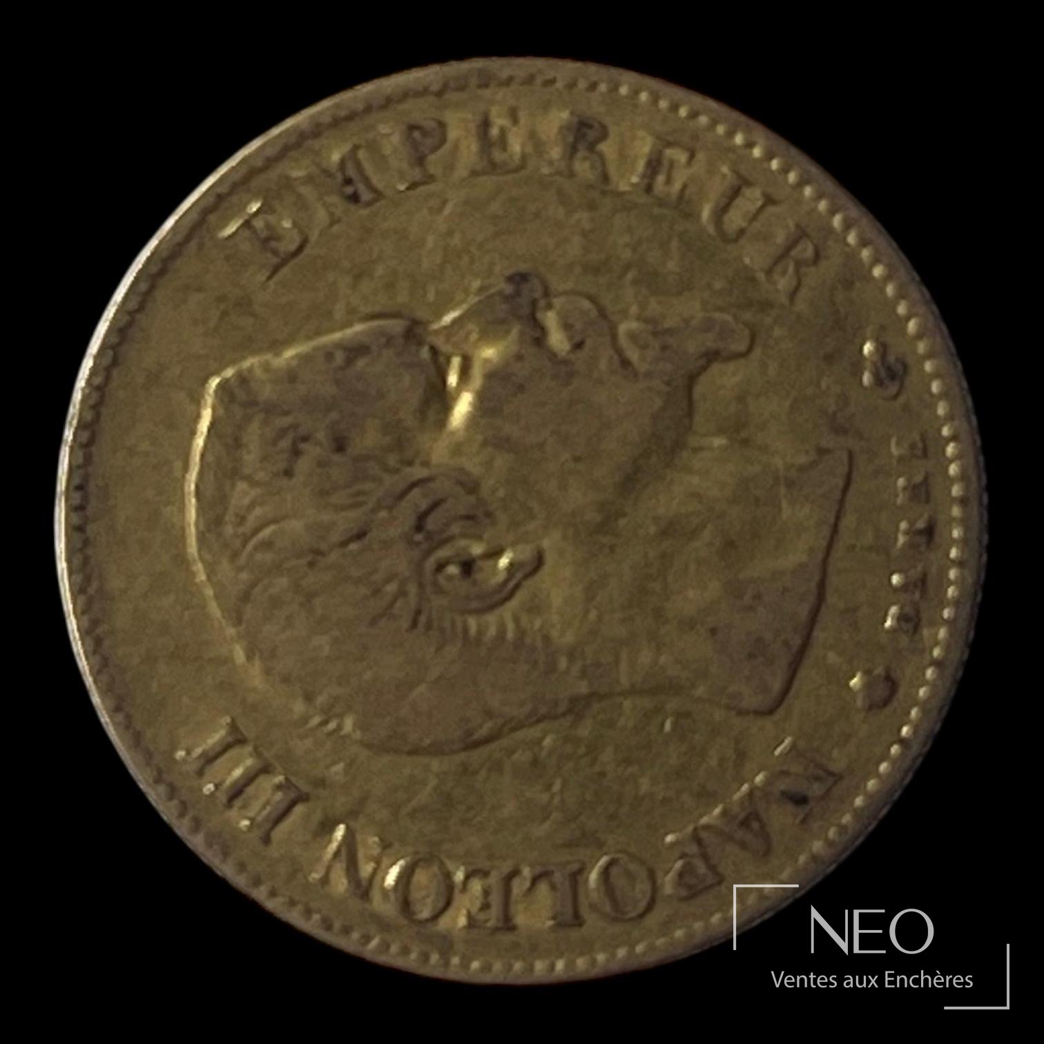 10 francs or Napoléon III tête nue, 1860, BB, atelier Strasbourg