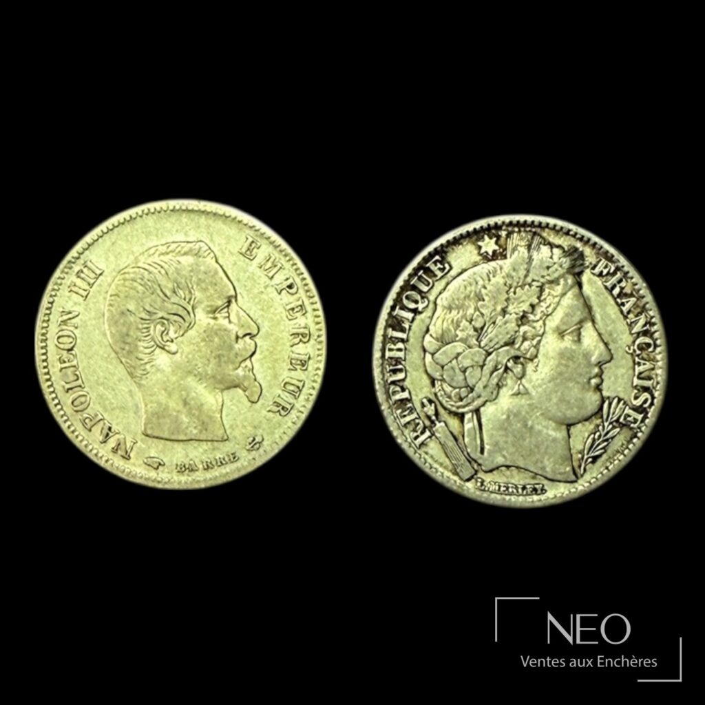 Deux pièces de 10 francs or