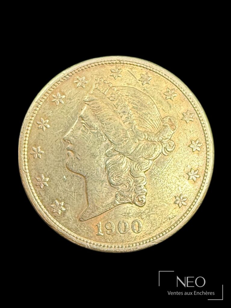 Avers d'une pièce de 20 dollars en or des États-Unis
