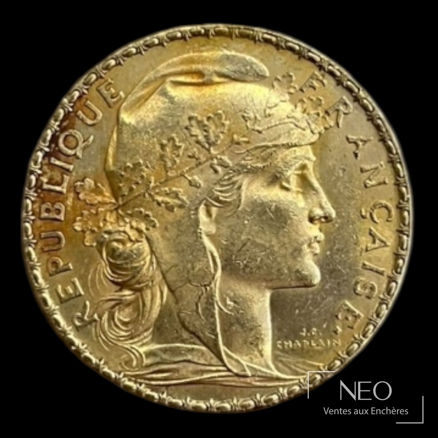 20 francs Marianne au coq 1910
