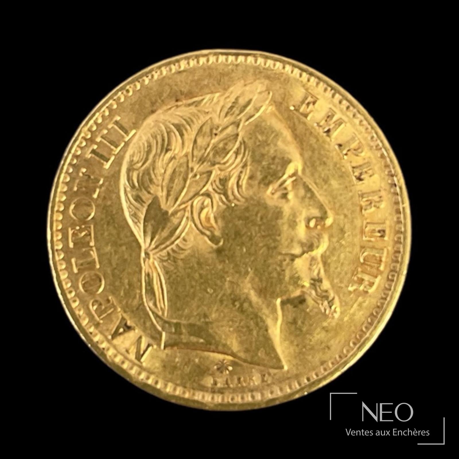20 francs Napoléon III 1868, pièce en or