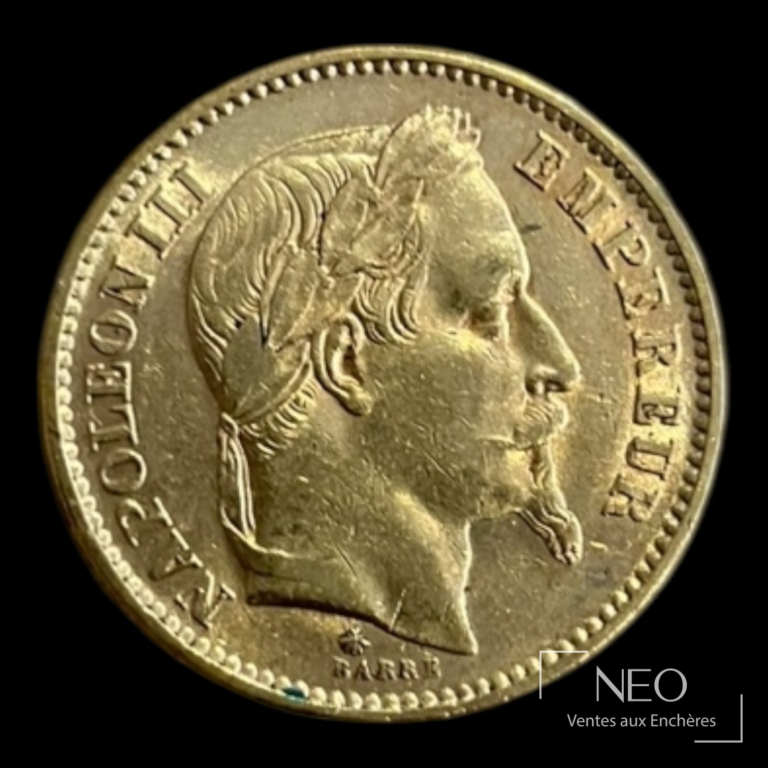 20 francs Napoléon III tête laurée 1867 A Paris