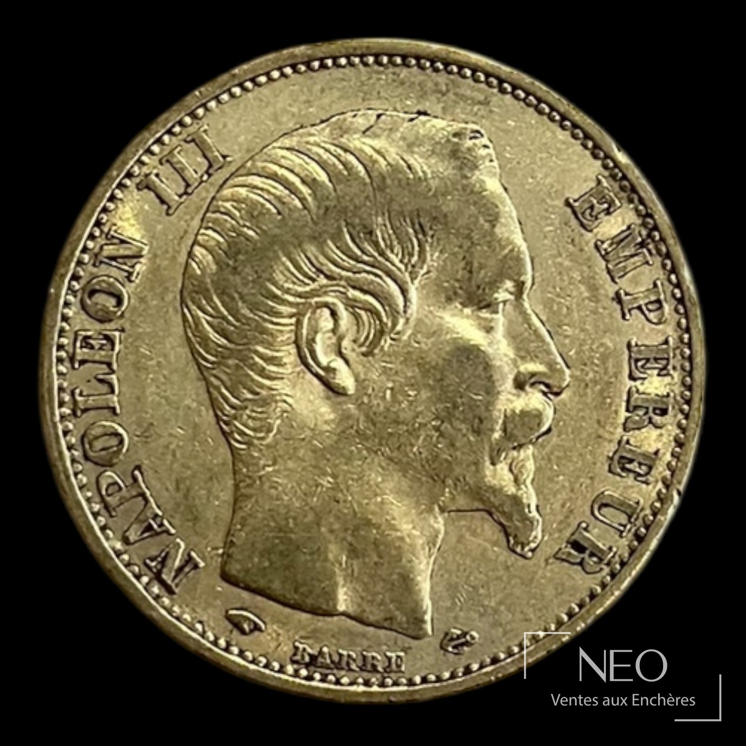20 francs Napoléon III tête nue 1859 A Paris