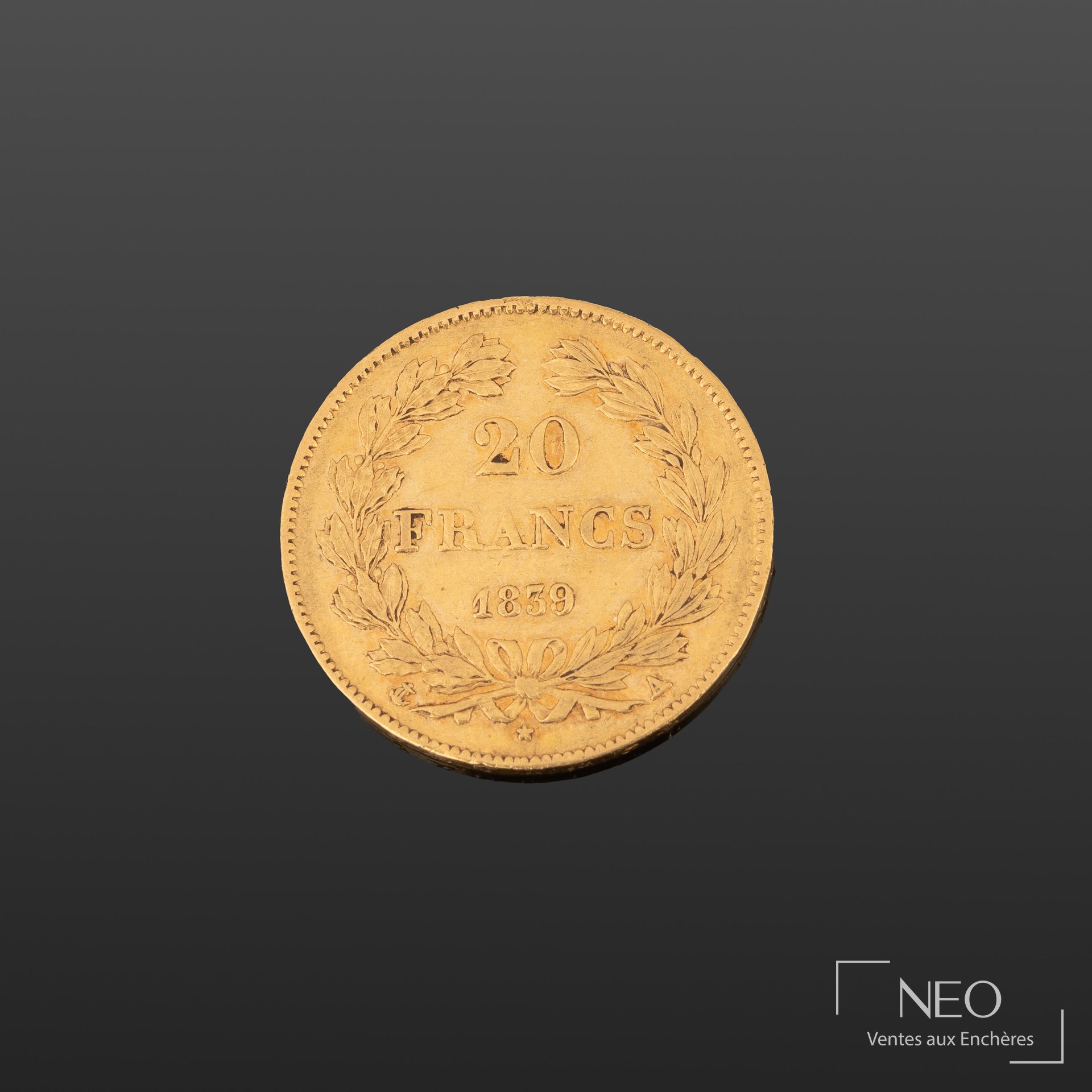 20 francs or Louis Philippe Ier, 1839, à Paris
