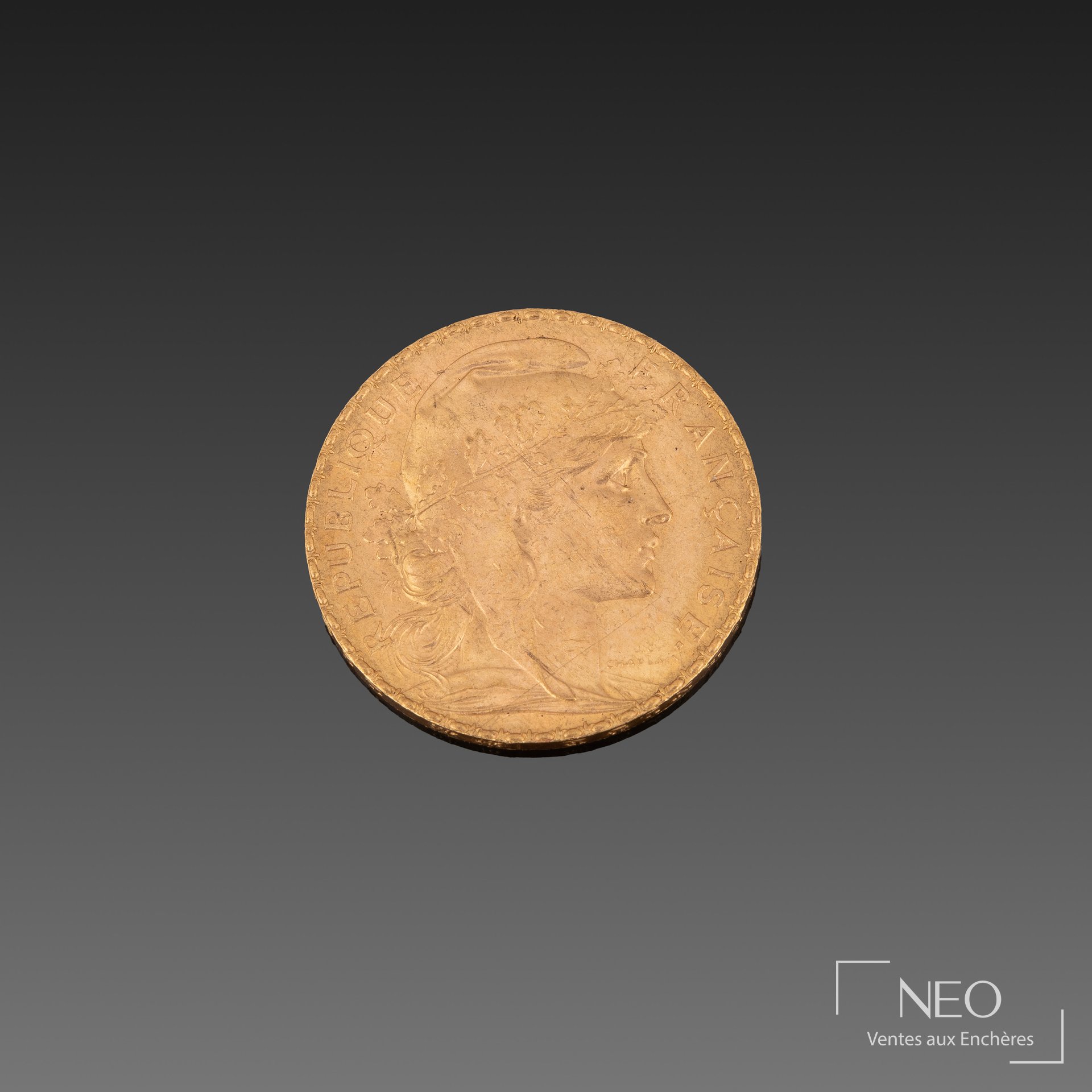 Pièce de 20 francs or Marianne au coq 1911