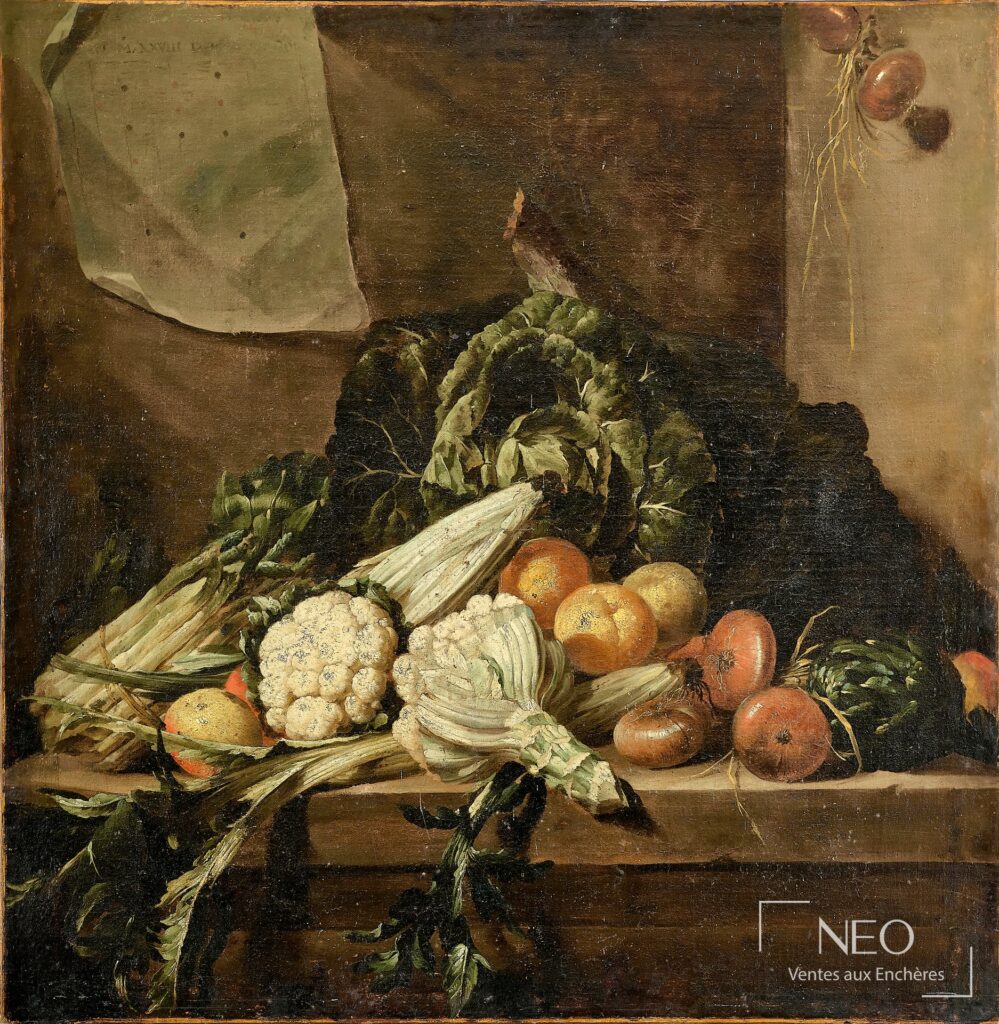 Nature morte aux légumes attribuée à Adriaen van Utrecht