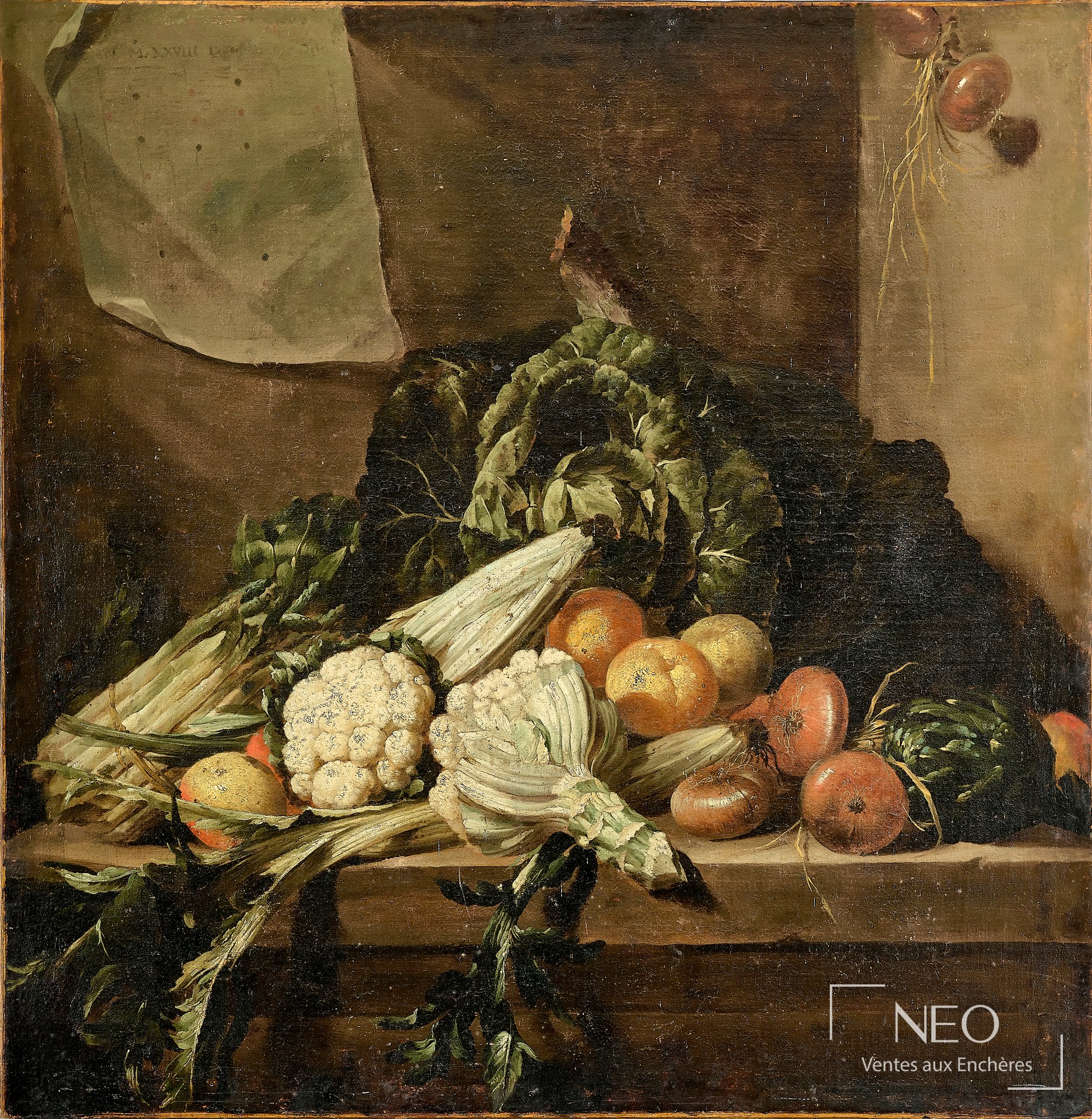 Nature morte aux légumes attribuée à Adriaen van Utrecht