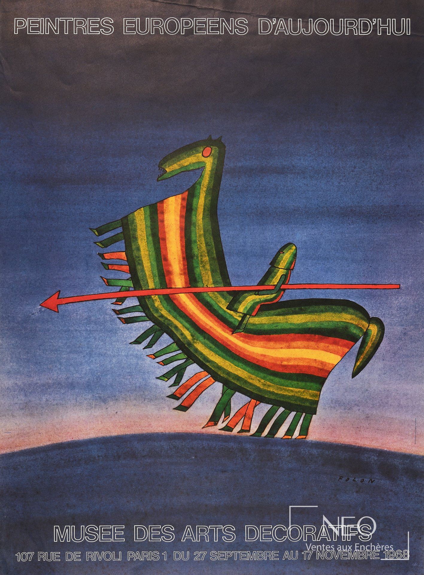 Affiche d'exposition Peintres Européens d'Aujourd'hui