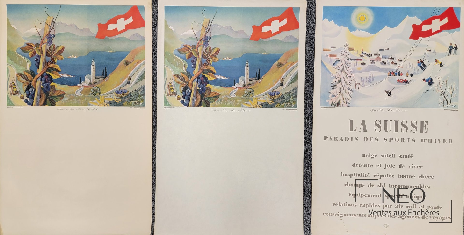 Trois affiches offset de Richard Gerbig