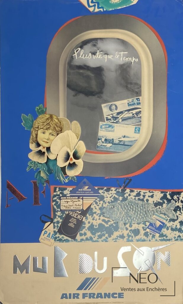 Affiche Air France Mur du son de Roger Bezombes