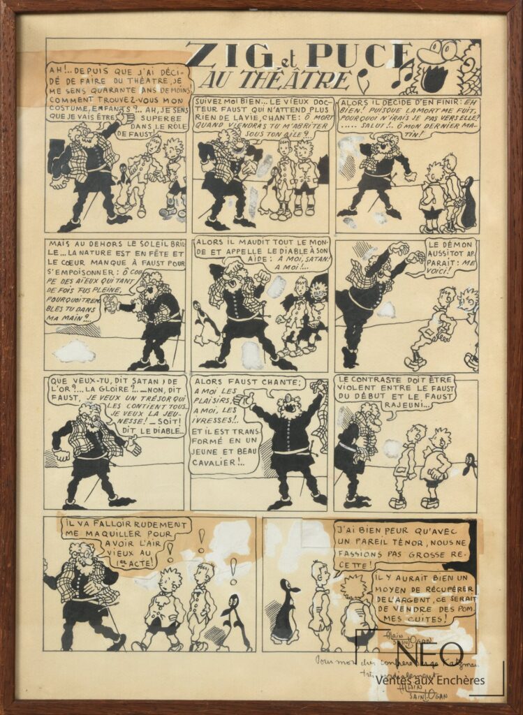 Planche originale Zig et Puce d’Alain Saint-Ogan