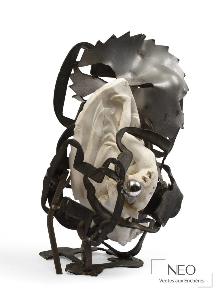 Sculpture d’Albert Feraud en métal soudé et plâtre