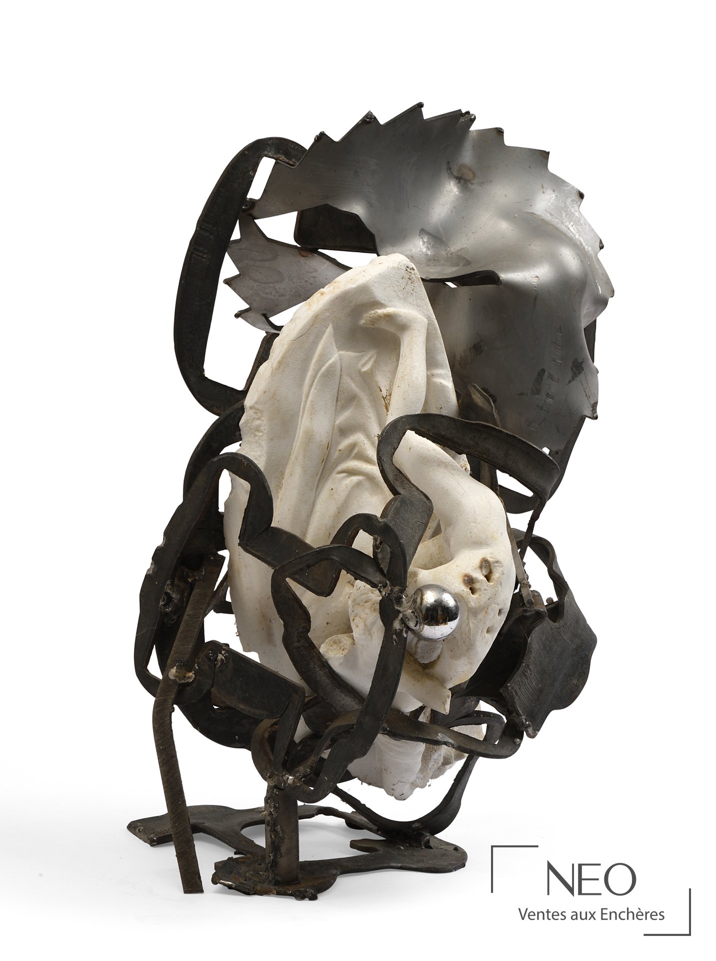 Sculpture d’Albert Feraud en métal soudé et plâtre