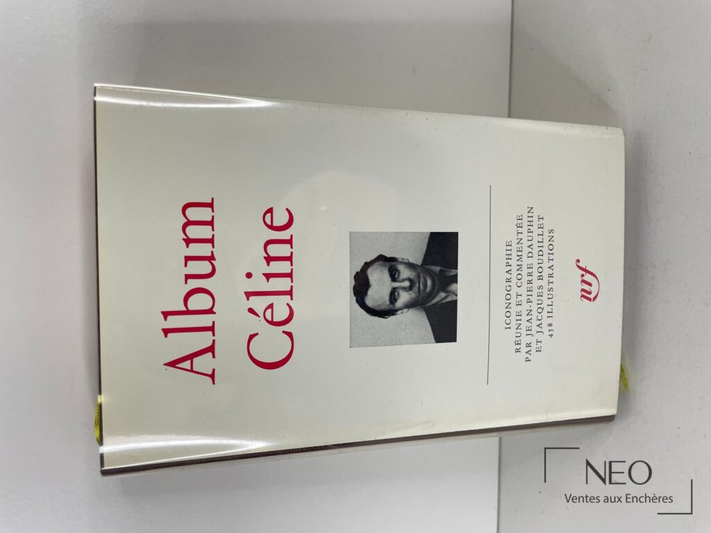 Couverture de l'album Céline avec portrait en noir et blanc et titre en rouge.