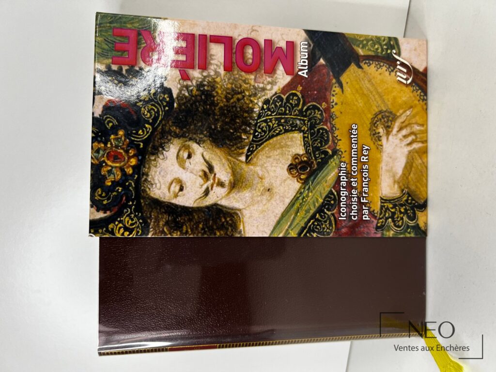 Couverture de l’album Molière de François Rex avec illustration de visage.