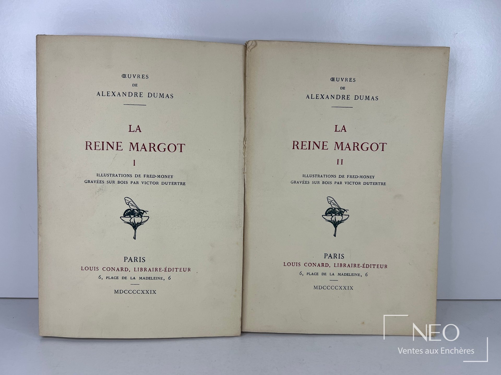Alexandre Dumas La reine Margot en deux volumes, Louis Conard, 1929