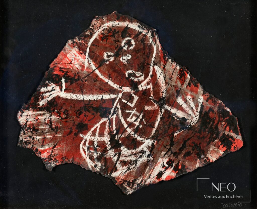 Composition abstraite rouge