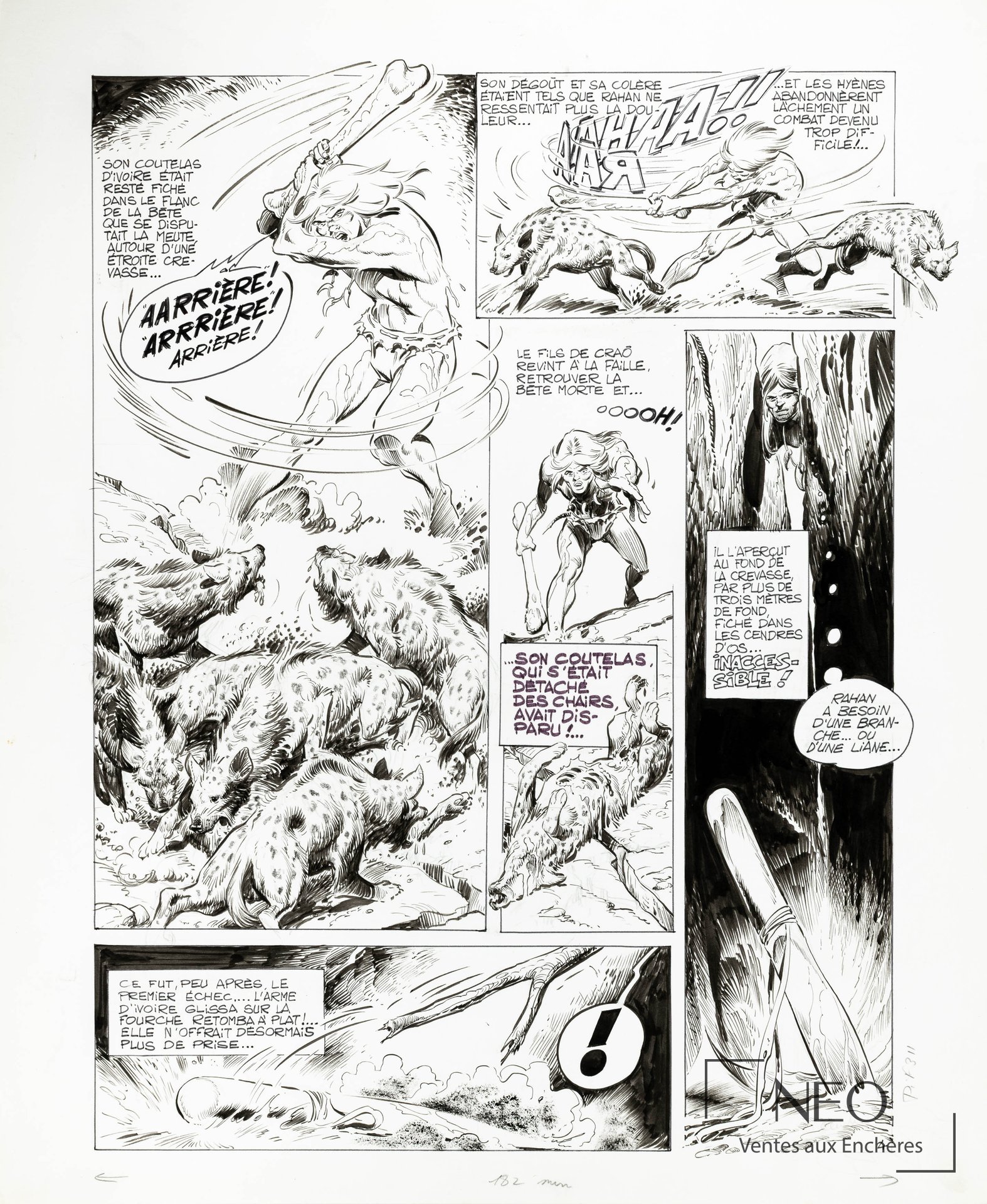 André Chéret et Roger Lecureux Rahan Les esprits de la nuit planche 4, 1975