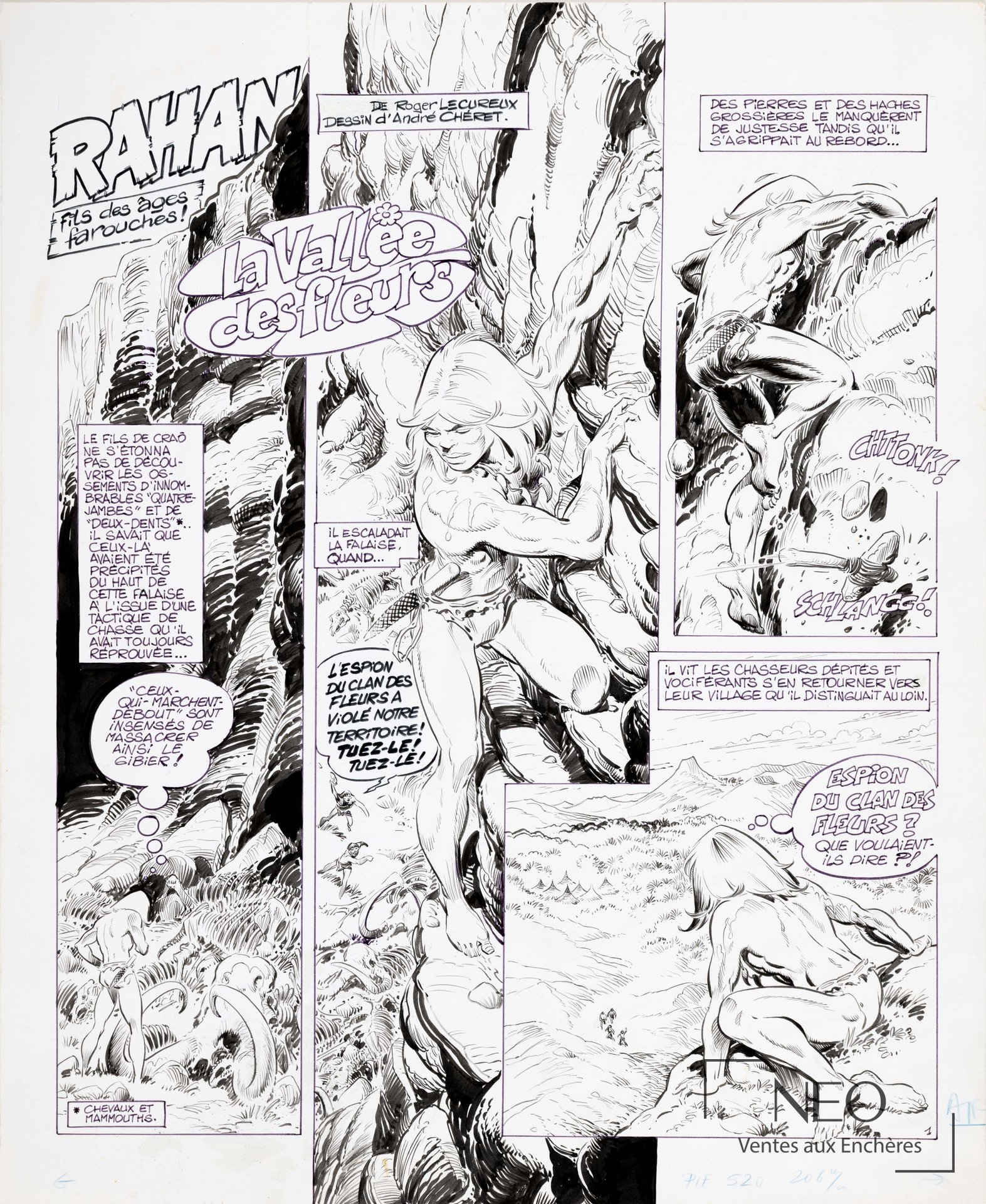 Rahan, La vallée des fleurs, planche titre du récit, 1979