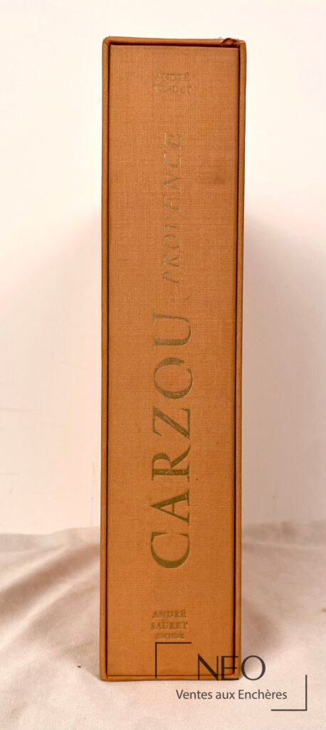 Emboîtage ocre titré Provence par André Verdet