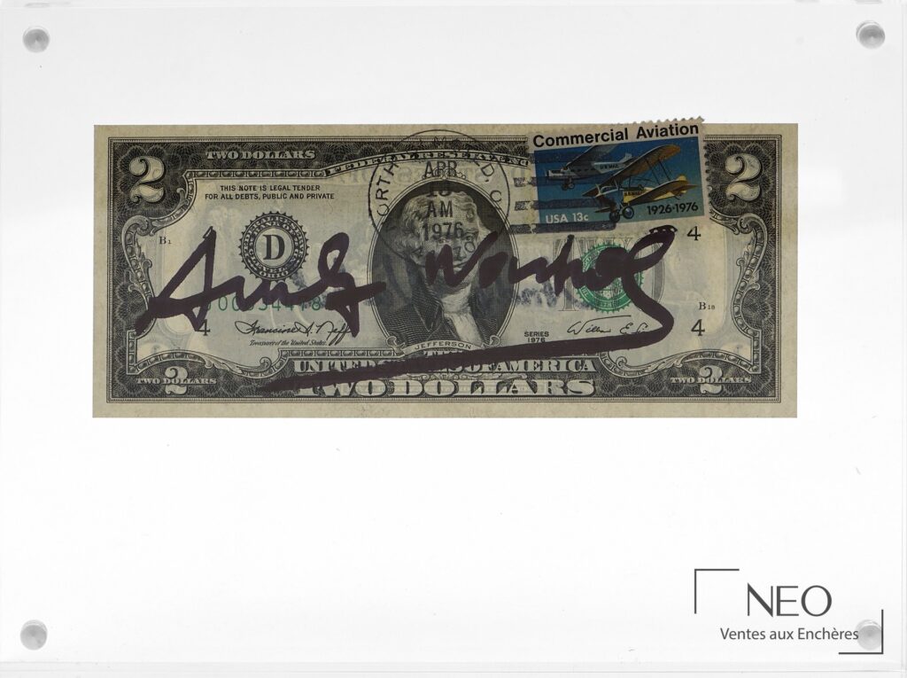 Billet de deux dollars signé