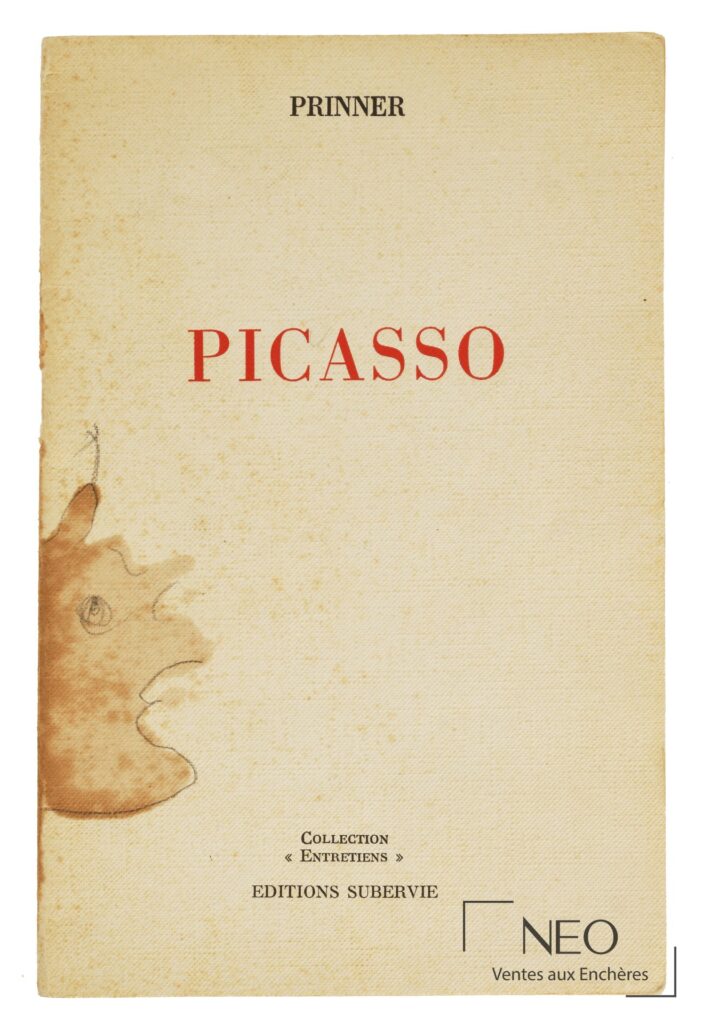 Couverture du livre Picasso d’Anton Prinner avec titre rouge et dessin au crayon en bas à gauche
