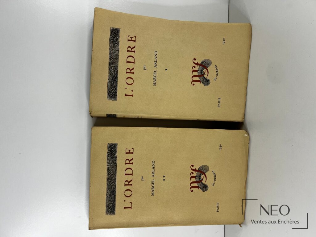 Deux volumes brochés de L'ordre de Marcel Arland