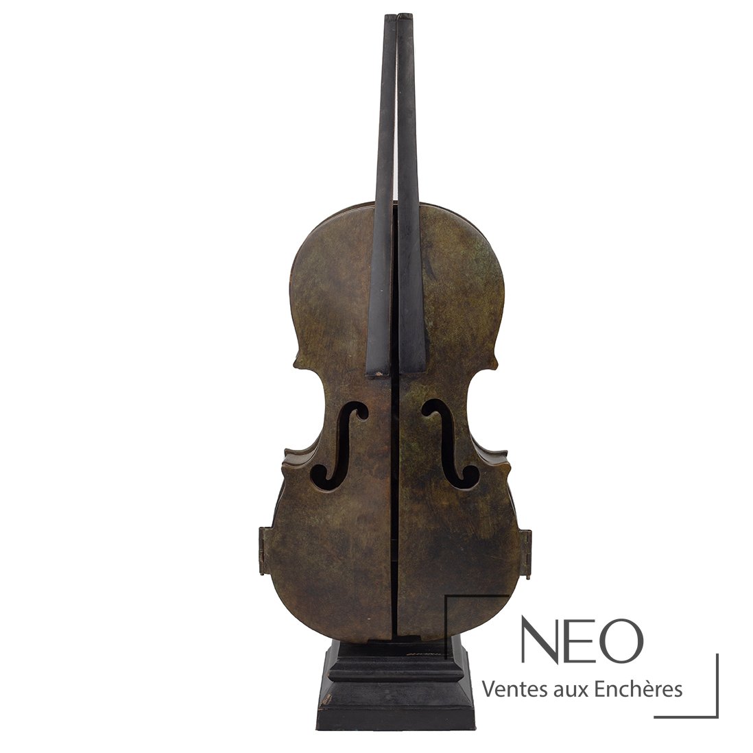 Bronze d'Arman en forme de violoncelle