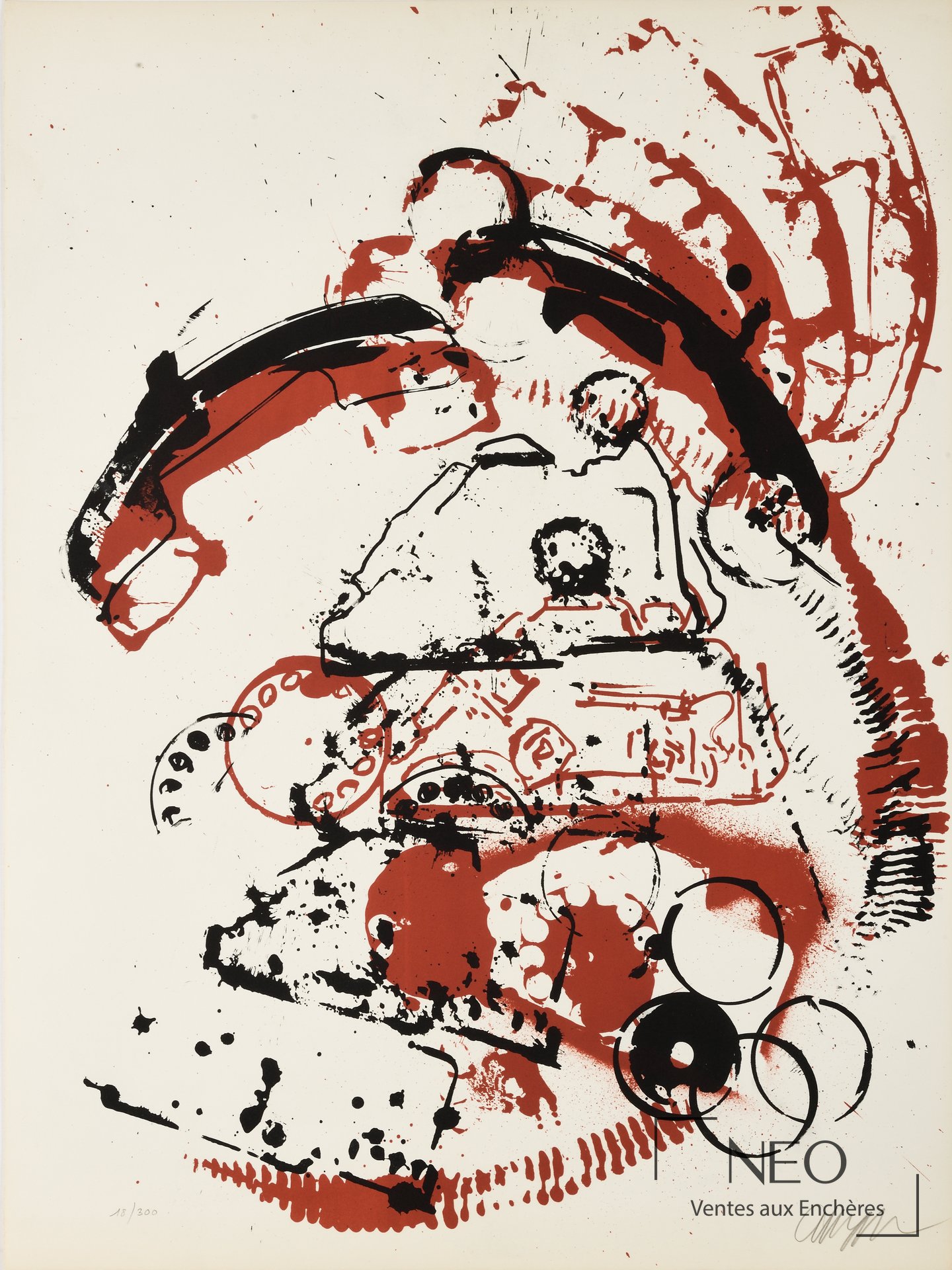 Lithographie en couleurs d'Arman