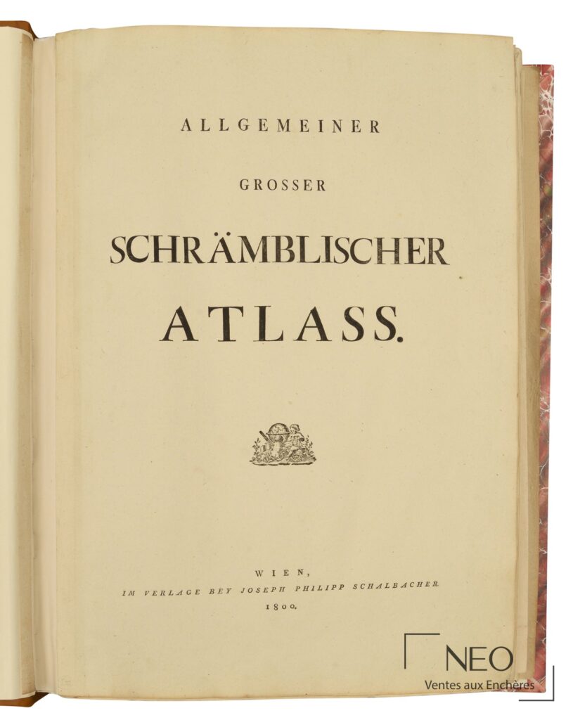 Page de titre de l'Allgemeiner grosser Schraemblischer Atlass
