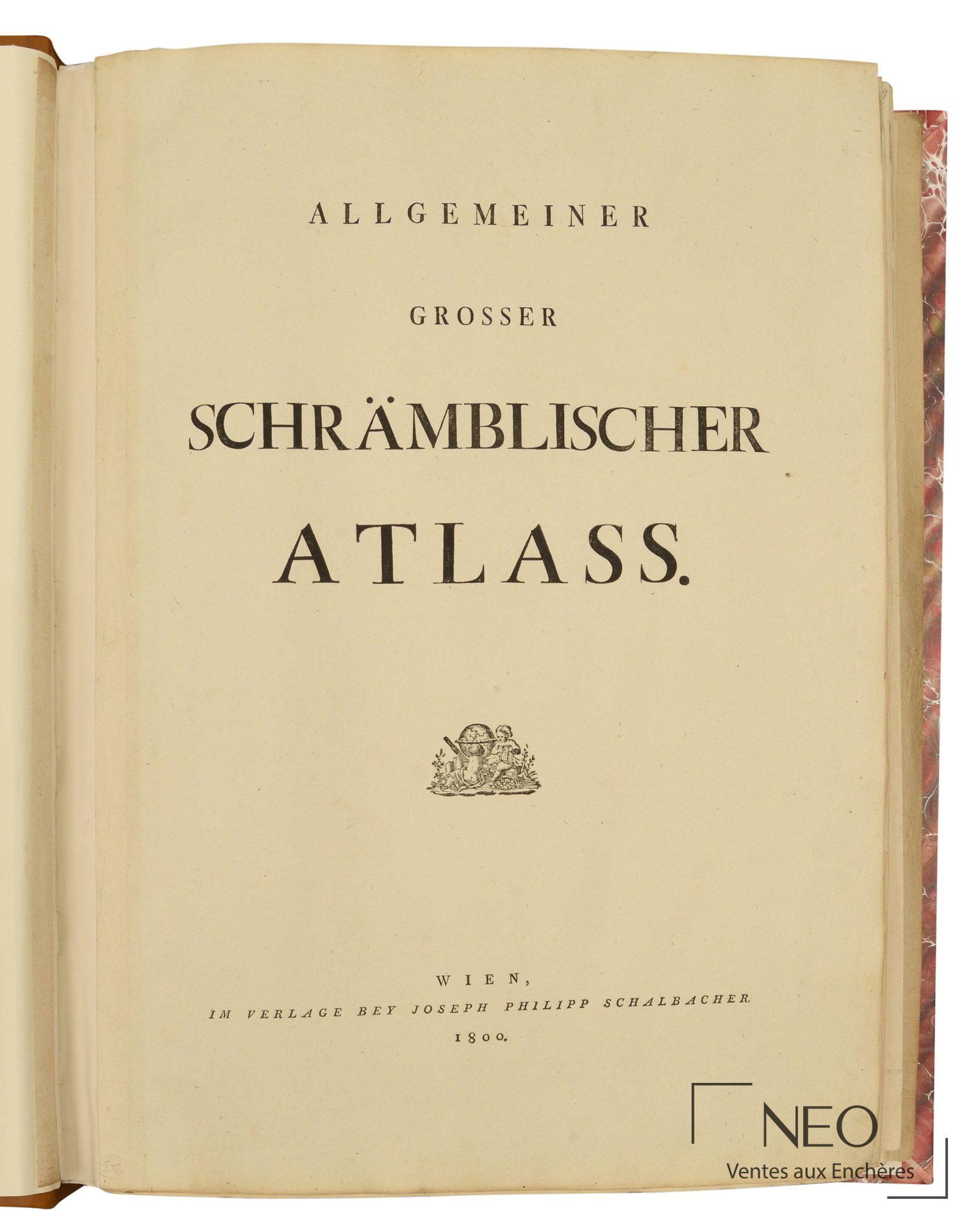 Page de titre de l'Allgemeiner grosser Schraemblischer Atlass