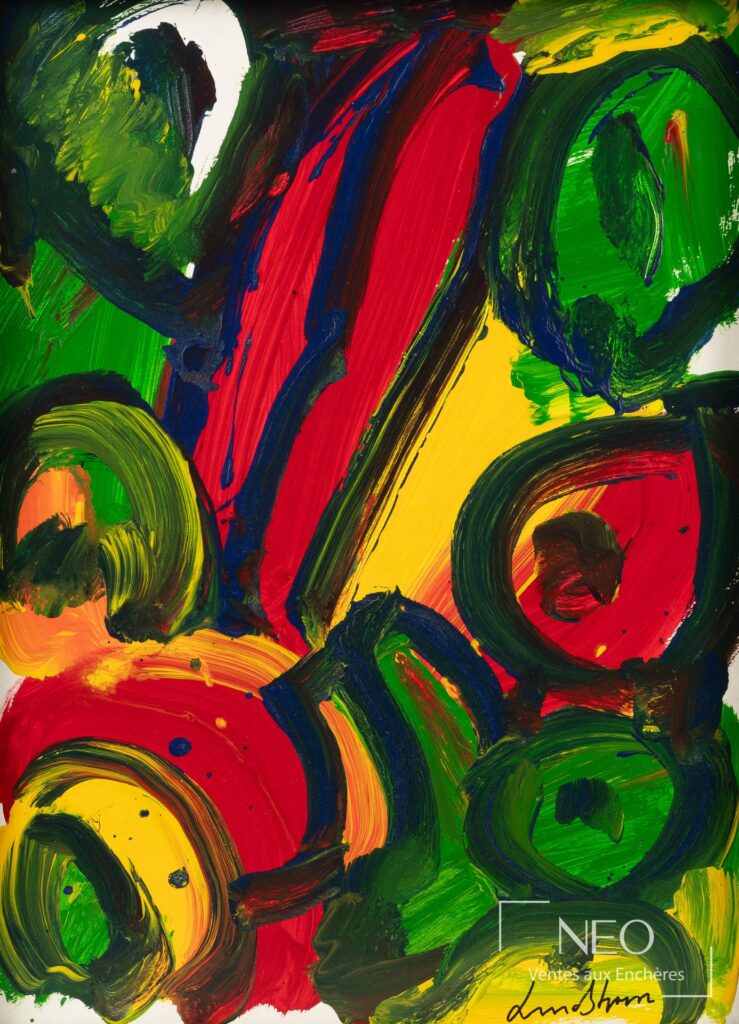Composition abstraite colorée de Bengt Lindström