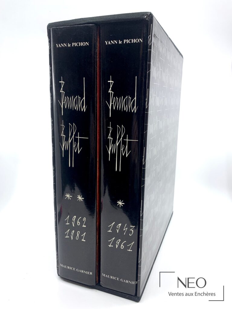 Étui noir toilé contenant deux volumes Bernard Buffet de Yann le Pichon