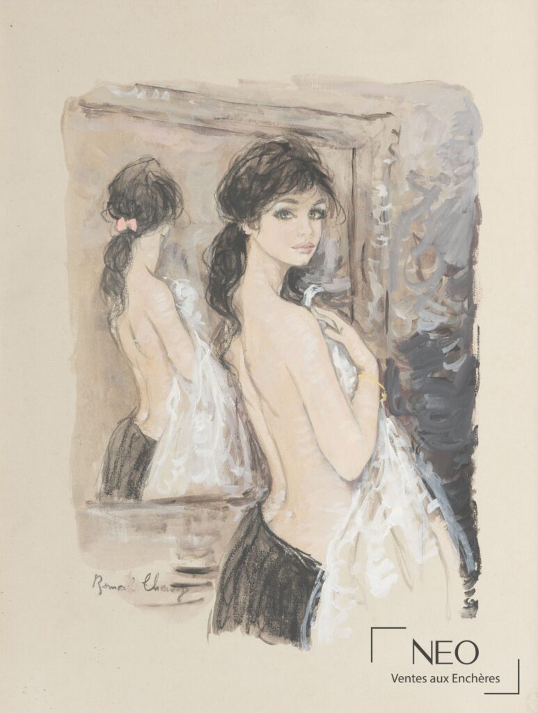 Portrait de jeune fille au miroir de Bernard Charoy