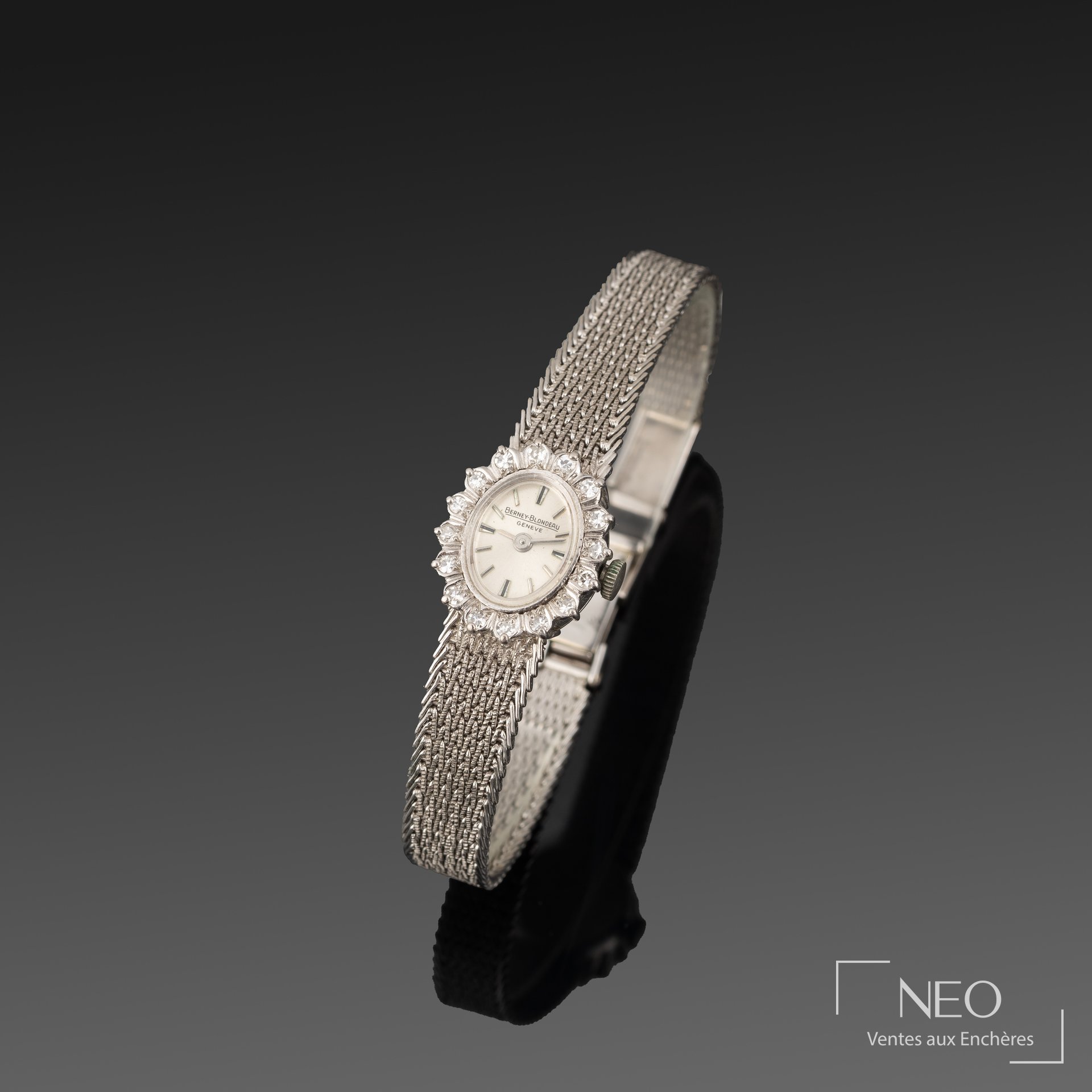 Montre bracelet BERNEY-BLONDEAU Genève en or gris
