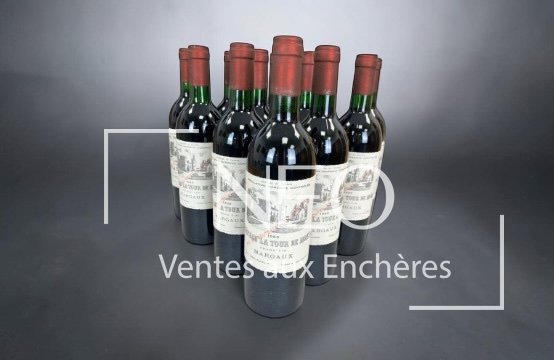 Ensemble de bouteilles de Bordeaux Margaux Château La Tour de Mons