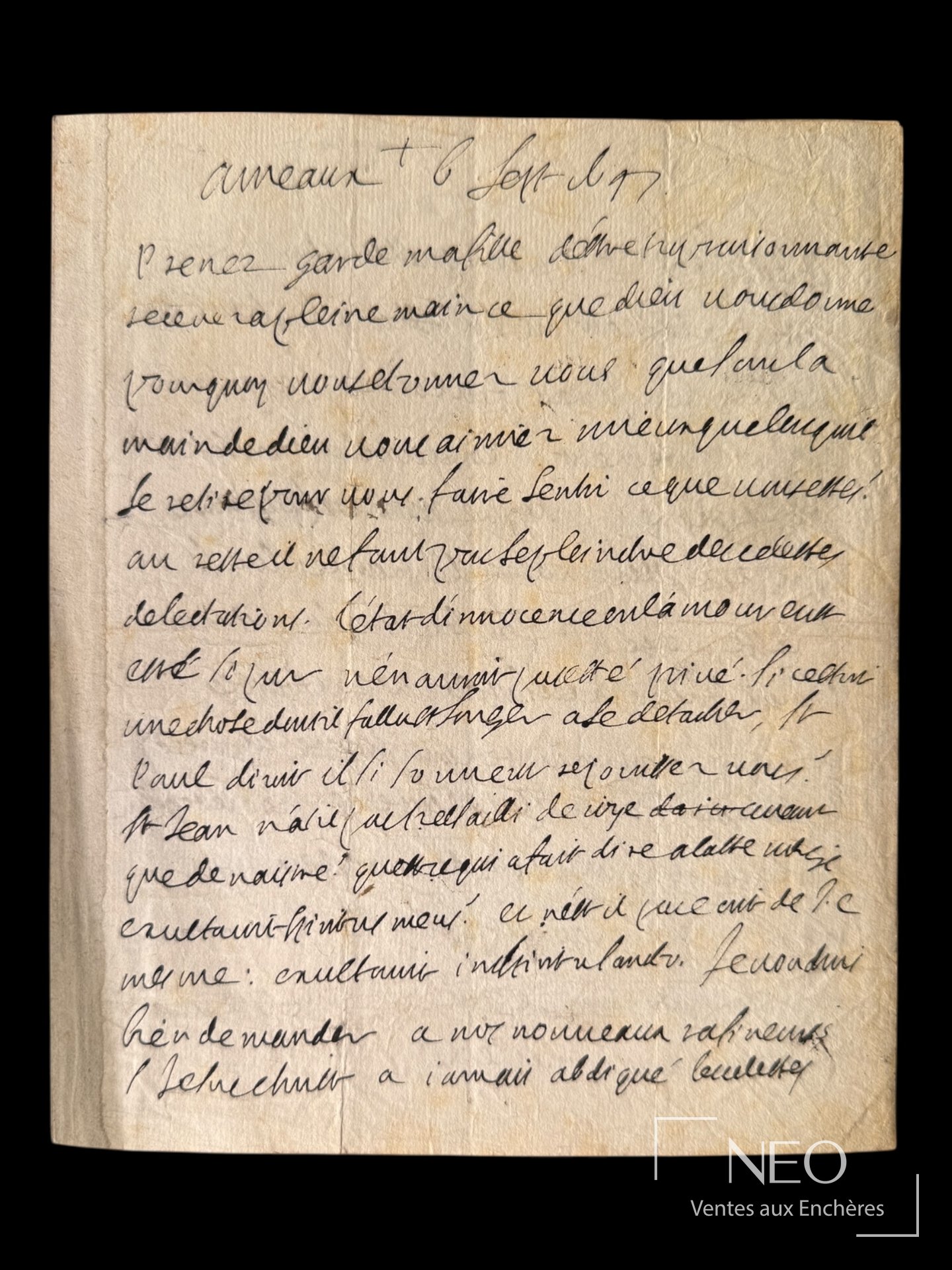 Bossuet, lettre autographe signée à Madame d&rsquo;Albert, Meaux 1697