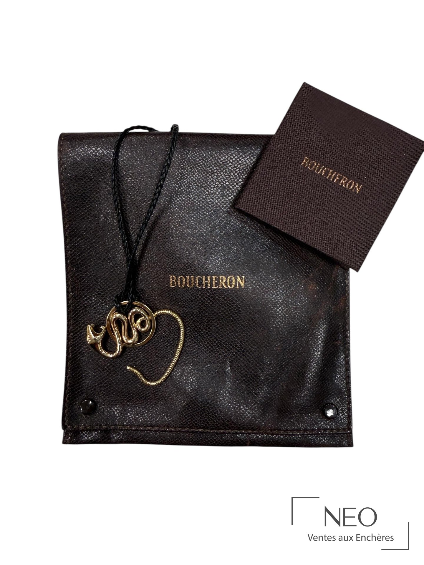 Pendentif Boucheron Trouble sur cordon tressé
