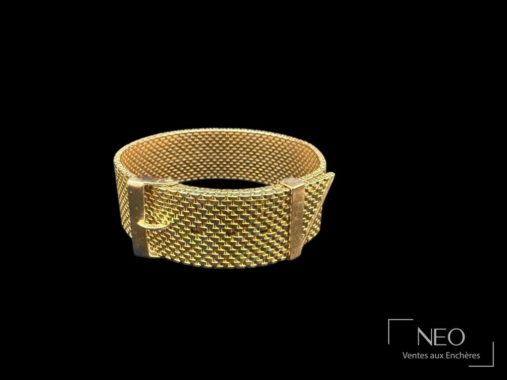Bracelet en or jaune à maille milanaise