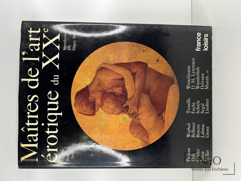 Couverture noire du livre Maîtres de l'art érotique du XXe siècle de Bradley Smith