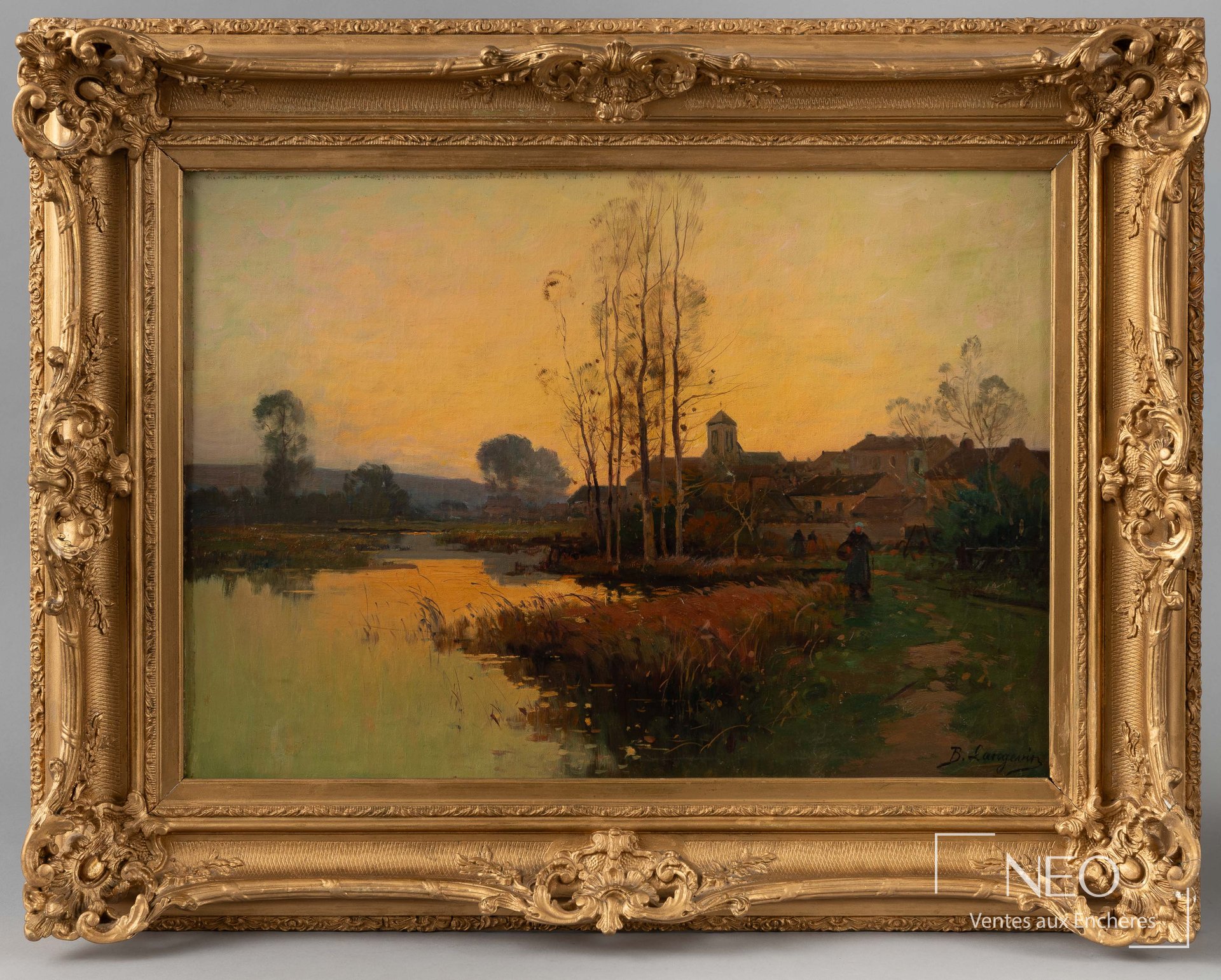 Brigitte Langevin, Bords de rivière, deux huiles sur toile, XIX-XX