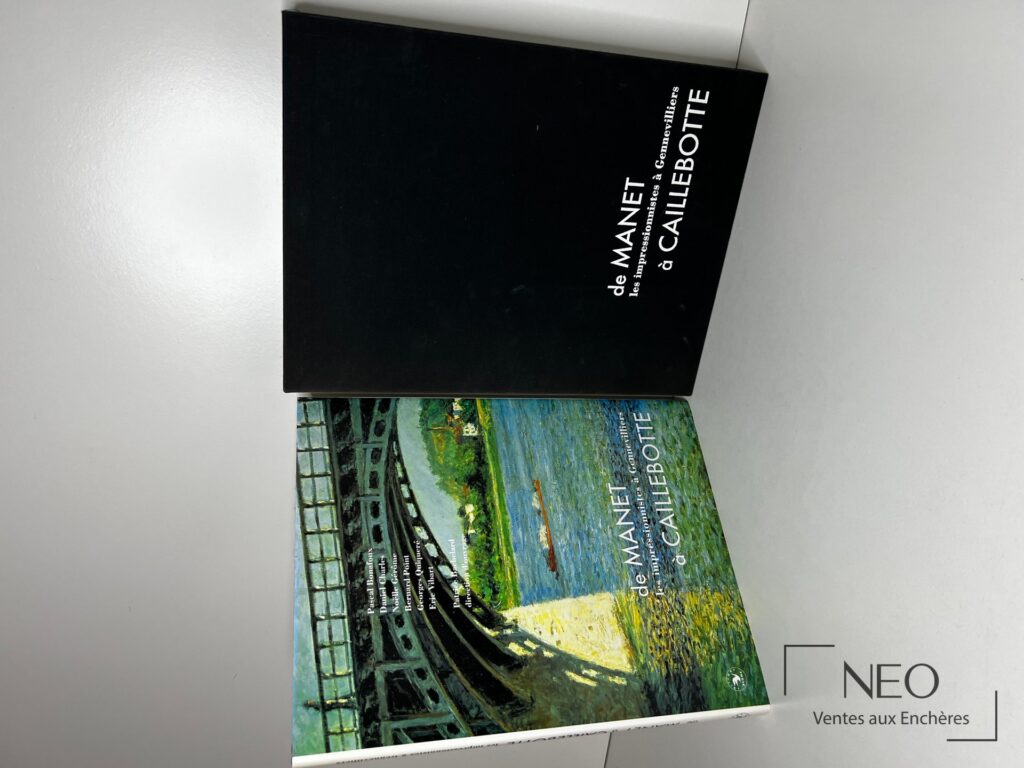 Livre en coffret noir et son volume illustré intitulé De Manet à Caillebotte.