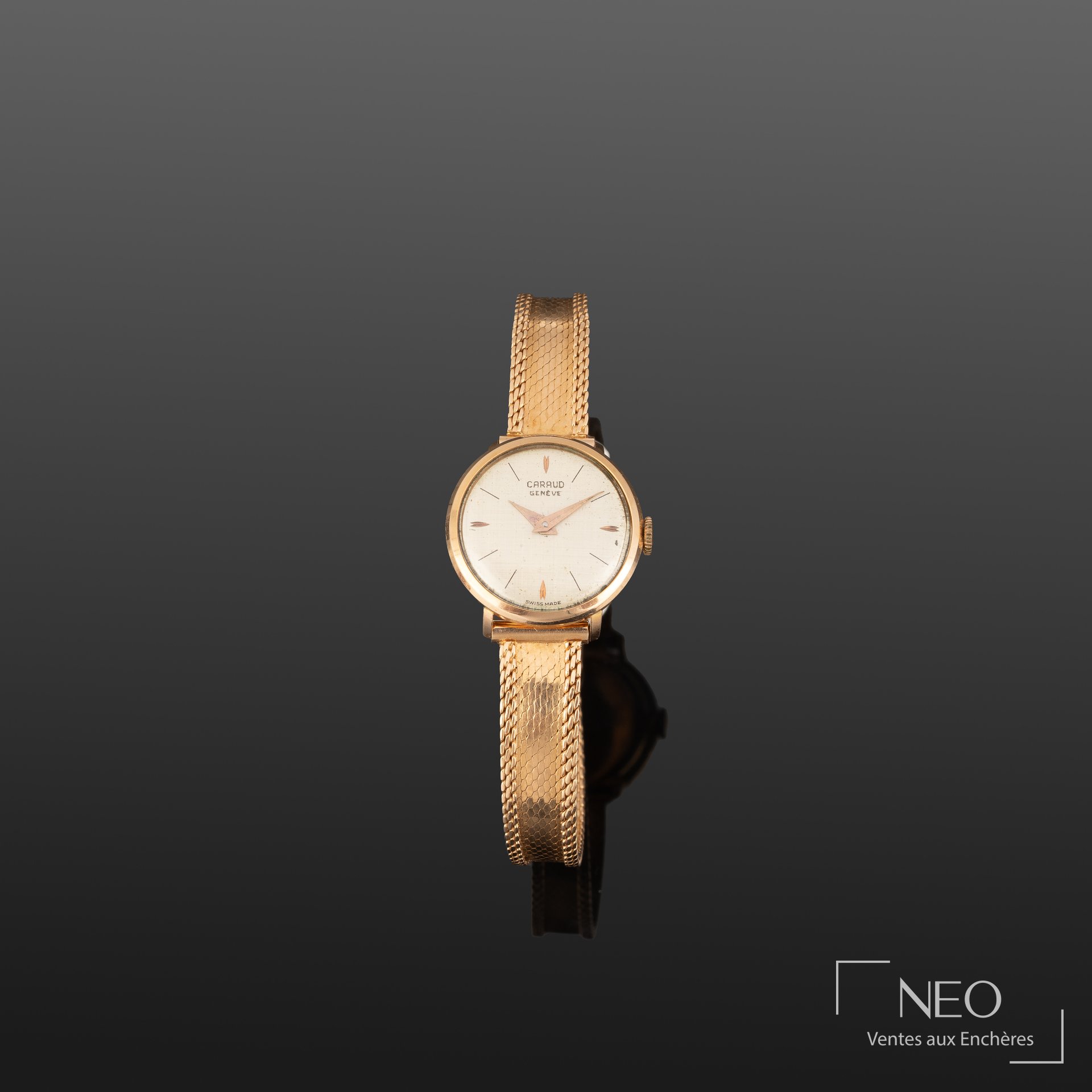 Montre-bracelet Caraud Genève en or jaune 18K