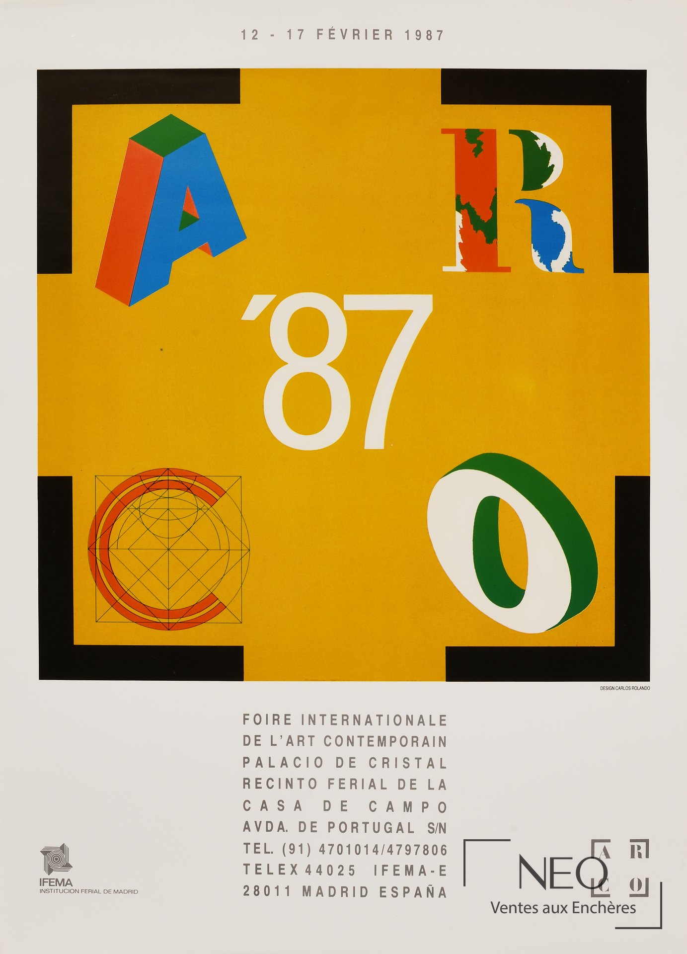 Carlos Rolando, d’après, affiche pour la Foire internationale de l’art contemporain, 1987