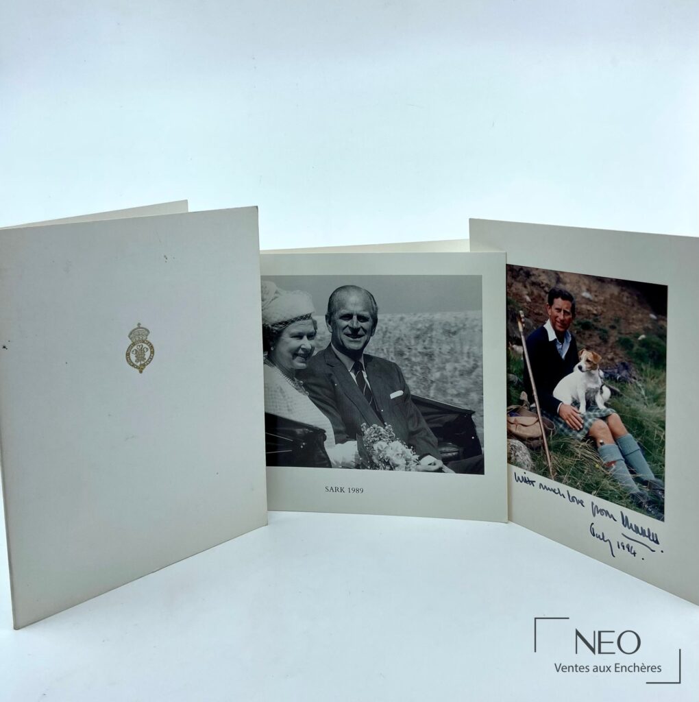 Ensemble de cartes de vœux et documents sur la famille royale britannique
