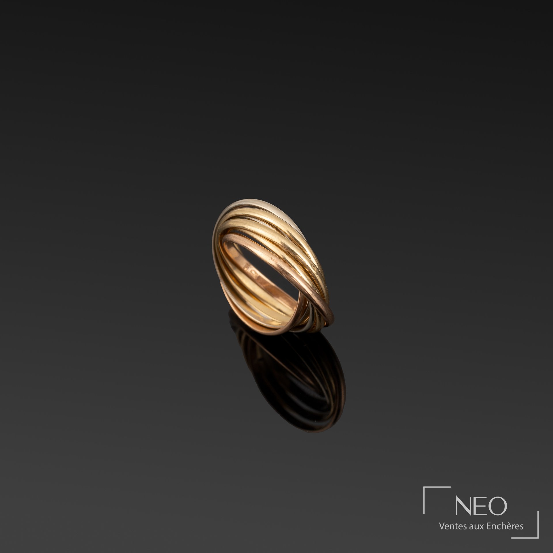 Bague semainier Cartier en ors jaune